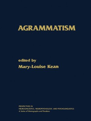 cover image of Agrammatism